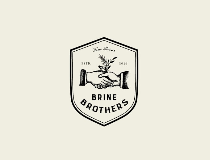 design premium pickle brine drink brine logo
