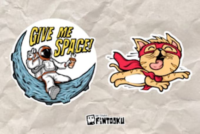 do cute cartoon character logo design