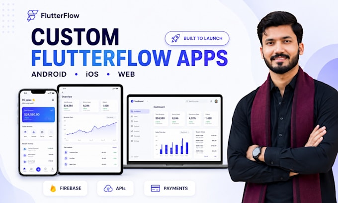 build custom flutterflow mobile apps for android ios and web