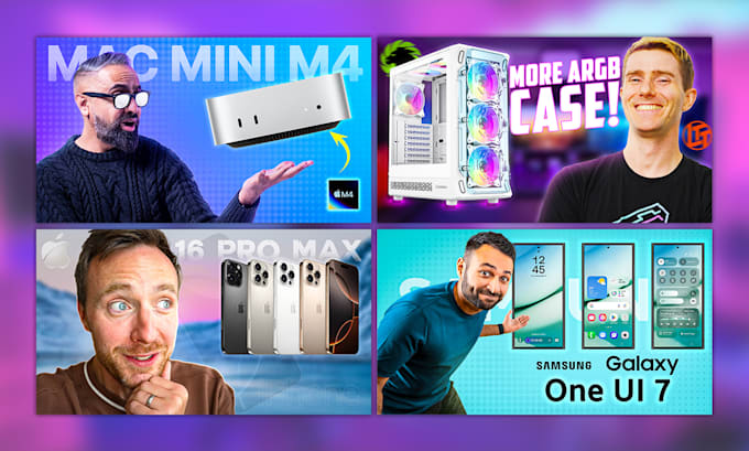 do tech thumbnail design for your channel