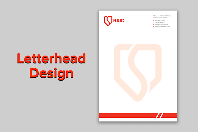 create professional quality letterhead for you