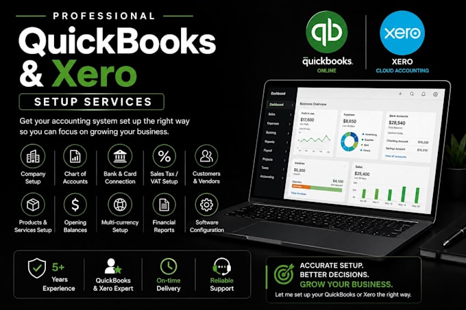 do your quickbooks online and xero setup