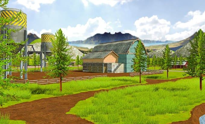Do 3d environment 3d background environment level design 3d landscape ...