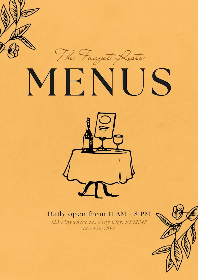 Design modern and elegant restaurant menu for your business by ...