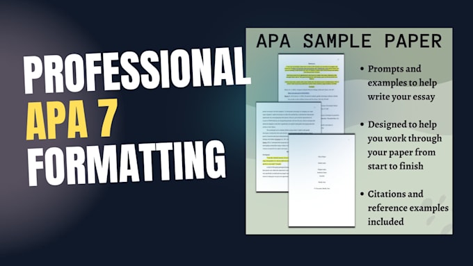 format dissertations, research paper, journal essay, case study reports in apa 7