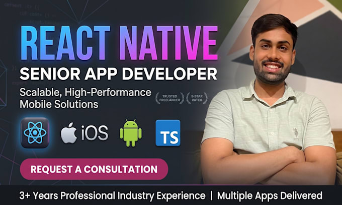 develop a custom cross platform app using react native