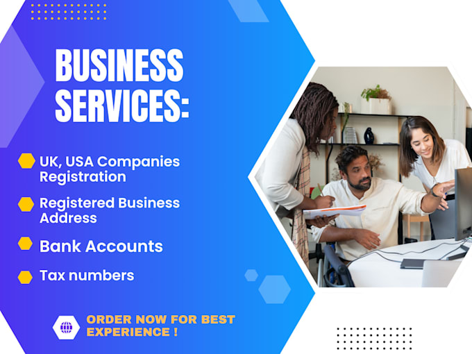 register UK, USA companies and bank accounts