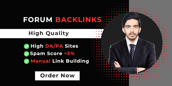 do manual forum backlinks for niche relevant SEO link building