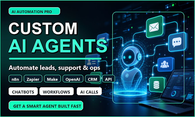 build custom ai agent, n8n automation workflow and chatbot