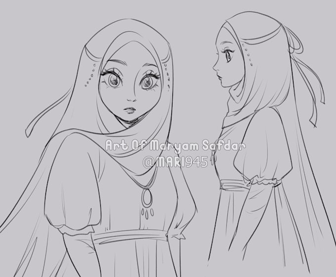 draw illustration for coloring book