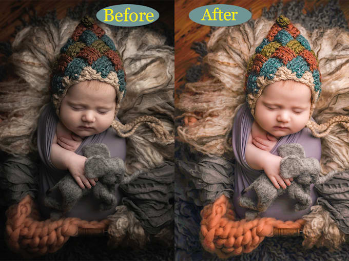 retouch maternity and baby and photos professionally