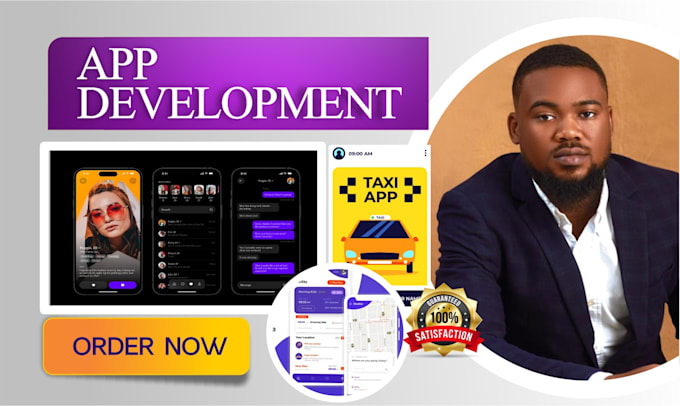 do native app development, react native, flutter taxi booking app, android, ios