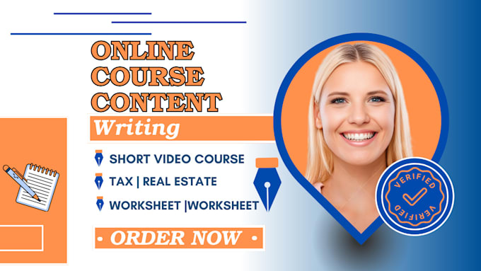 create online course content course curriculum, tax real estate course creation