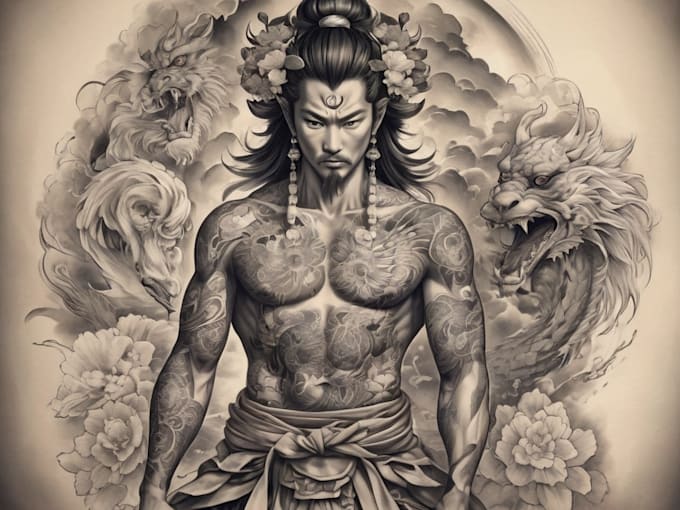 create japanese or oriental tattoo design for you