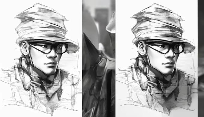 draw sketches with your character