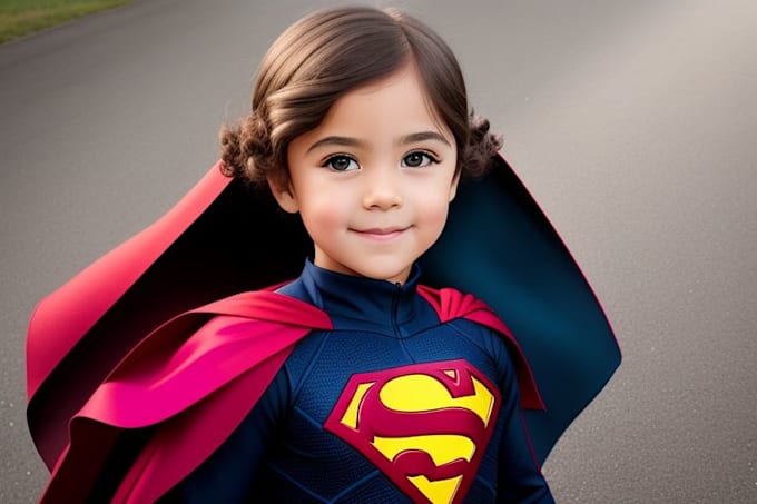 make personalized superhero portrait gift for kids