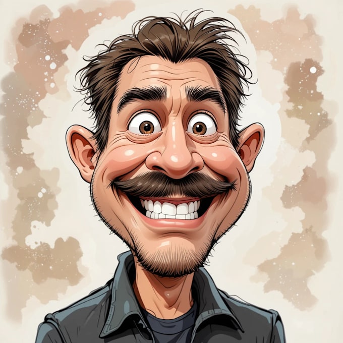 draw a funny caricature with my style