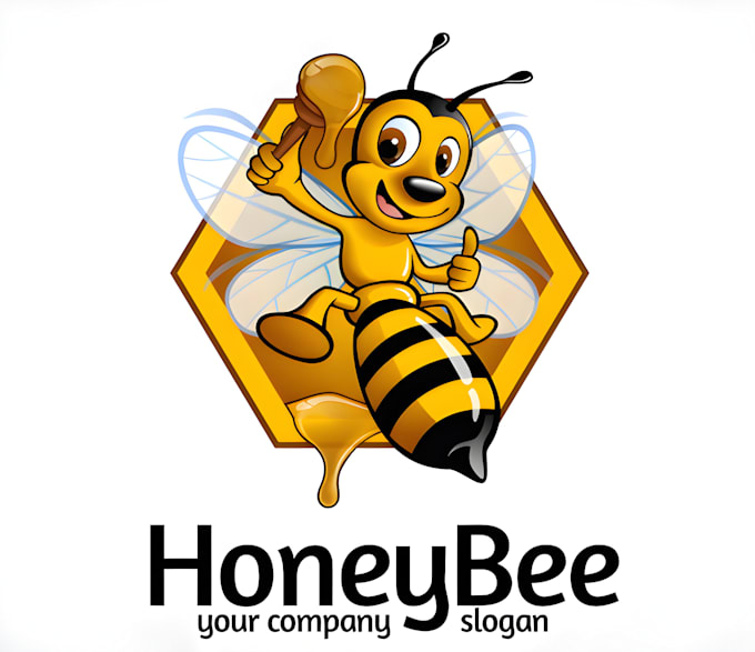 do honey bee logo design for you