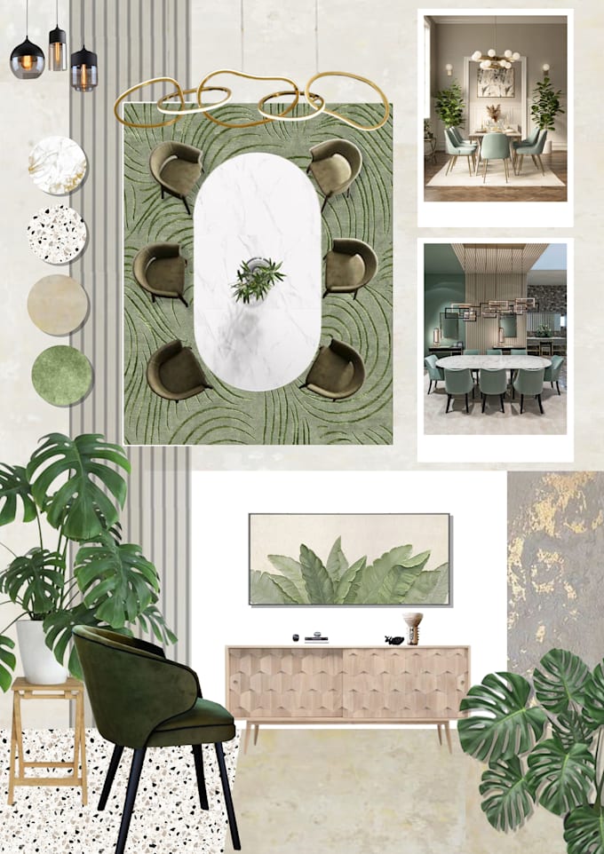 do architectural moodboards for your space and create designs