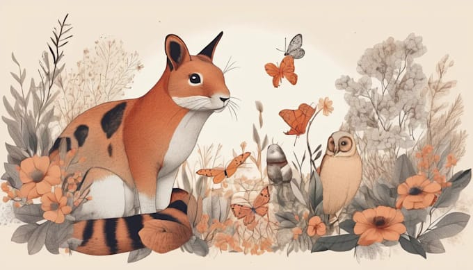 draw animal and botanical illustrations