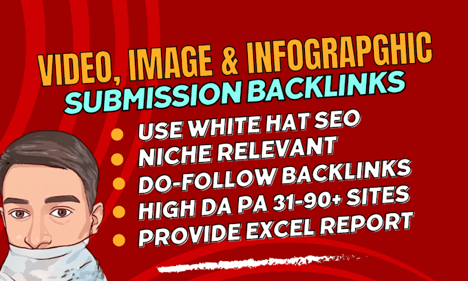 do image submission, share infographic and video sharing backlinks link building