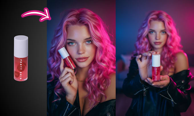 create custom ai product image editing  photography realistic lifestyle models