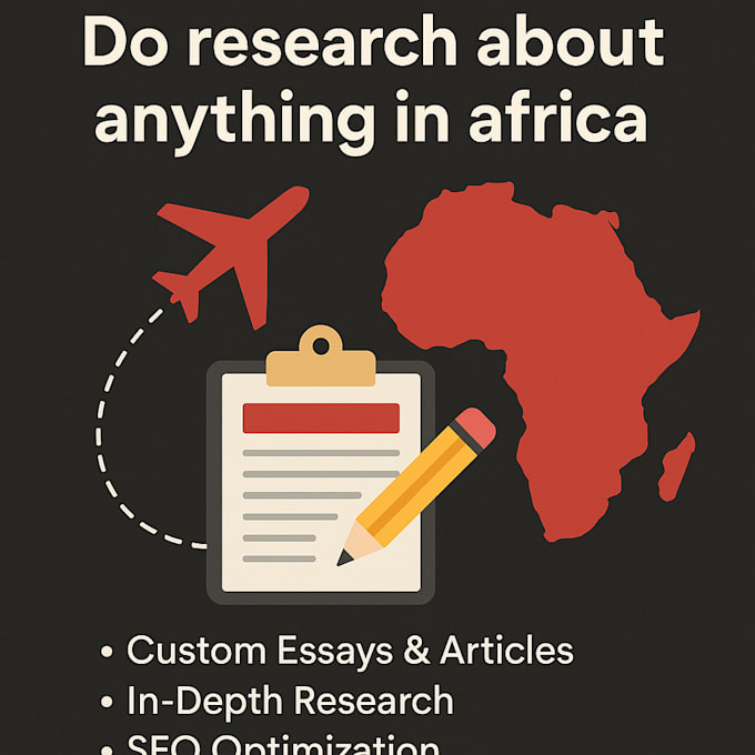 do research about anything in africa
