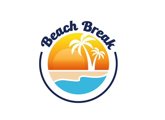 design beautiful beach logo