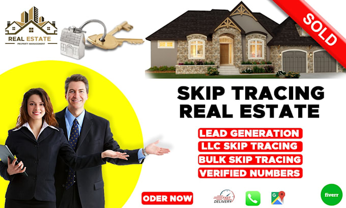 deliver real estate skip tracing and llc skip tracing