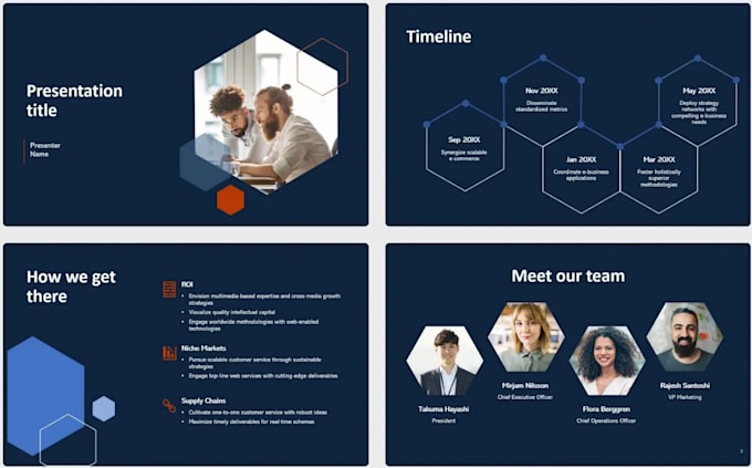 make a professional business pitch deck