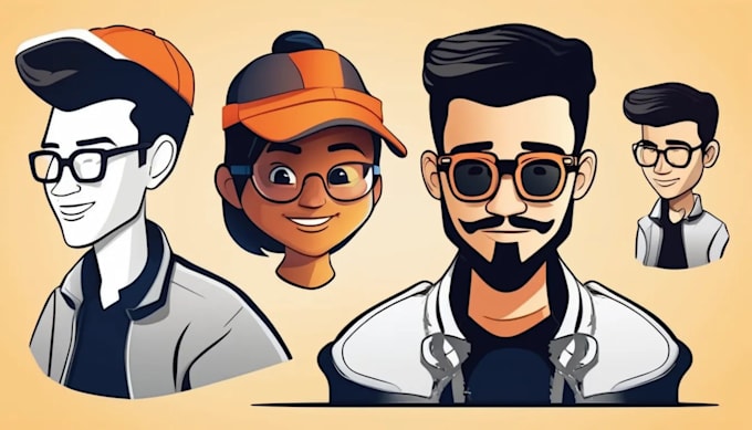 create cartoon character or avatar in vectors
