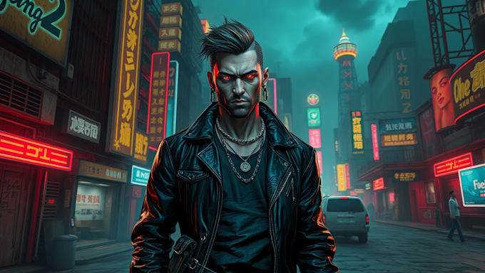 make cyberpunk and retro aesthetic characters