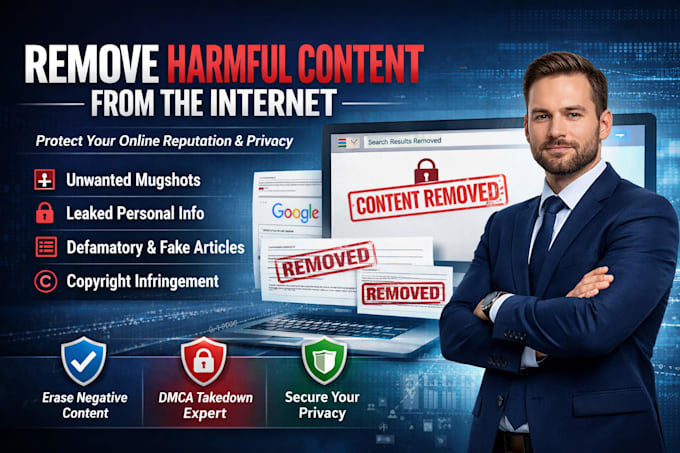 permanently remove mugshot fake cases article delete negative links on google