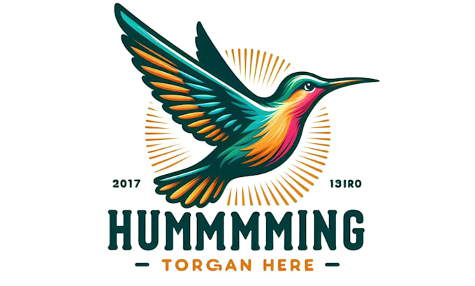 make unique hummingbird logo design