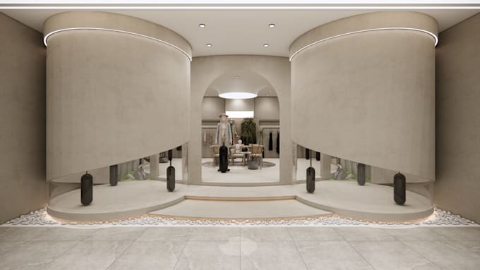 create retail interior design with photorealistic renders