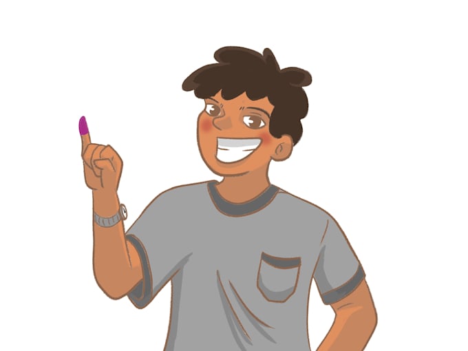draw illustration with colorfull cartoon style