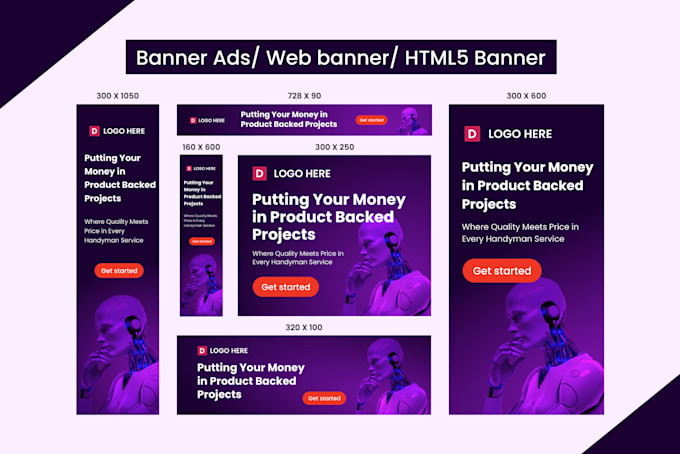 design dynamic animated HTML5 banner ads