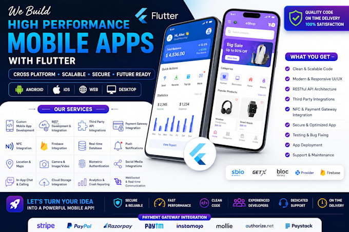 do android, ios , ai app development,  as flutter developer