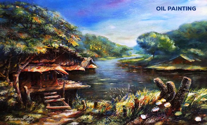 create original acrylic and oil paintings from your reference with free shipping