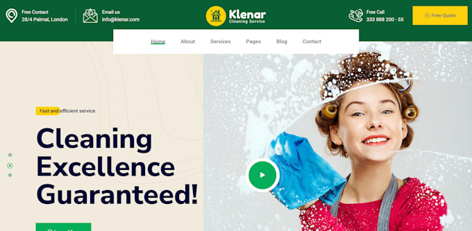 cleaning service website with booking koala, booking koala website bookingkoala