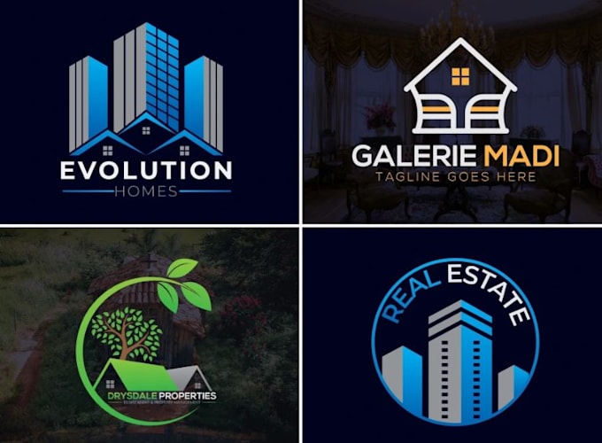 make real estate, financial advertising logo design