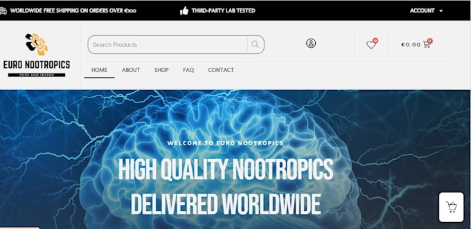 build7figure profitable nootropic store supplement ecommerce store website in 7d