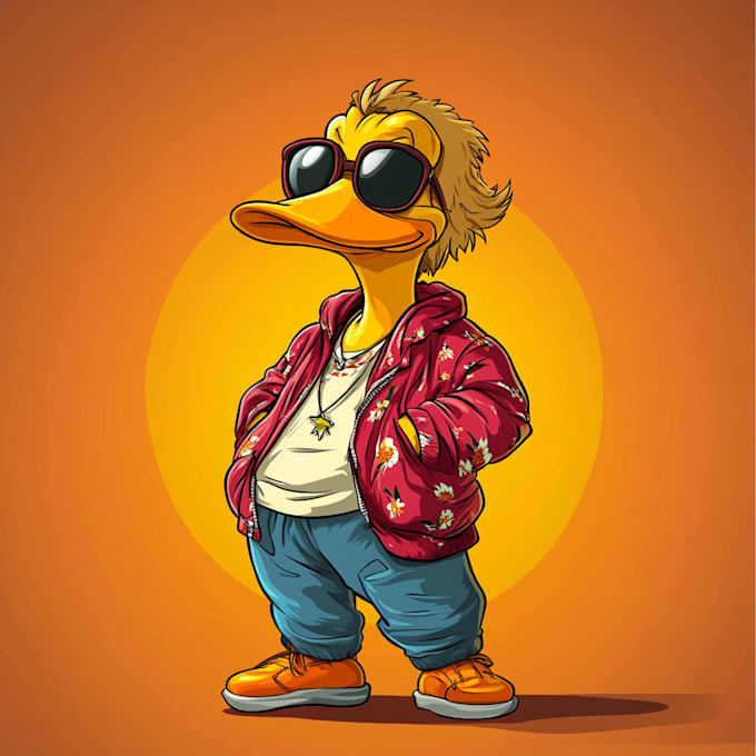 make you as a funny yellow cartoon character