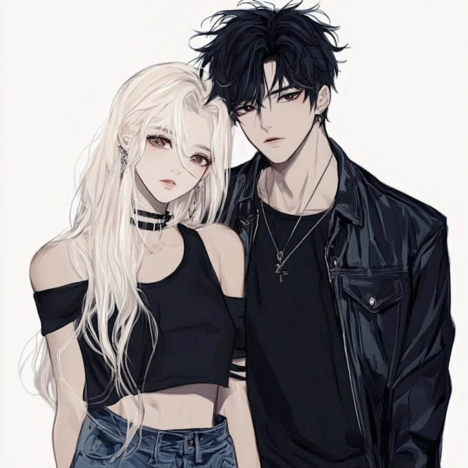 draw your couple character with anime style