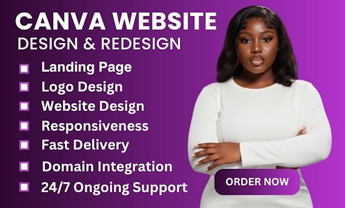 canva website design landing page website design