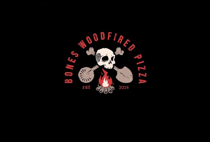 design unique edgy pizza place logo