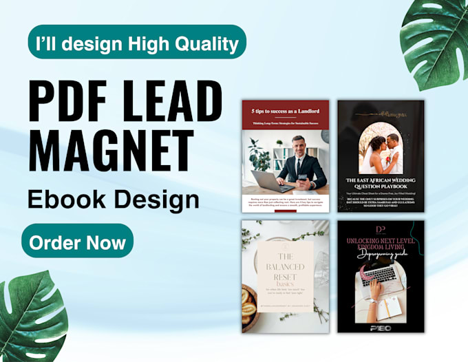 design professional PDF lead magnet and ebook