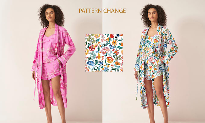 do pattern change and design,color change,color correction