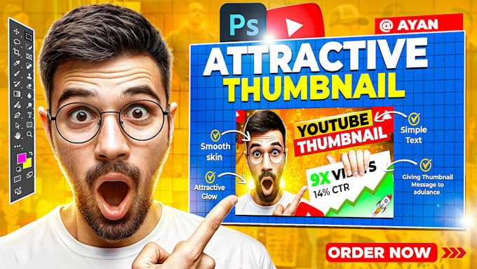 Do professional youtube thumbnail design fastest in 3 hrs by ...