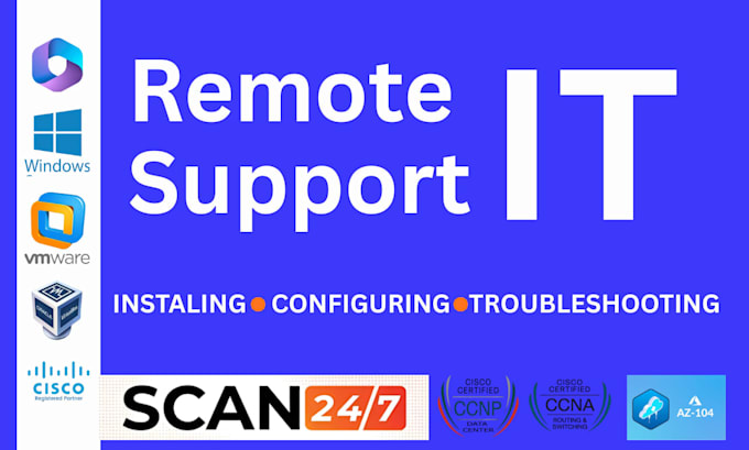 provide remote IT support, windows server, microsoft 365 help